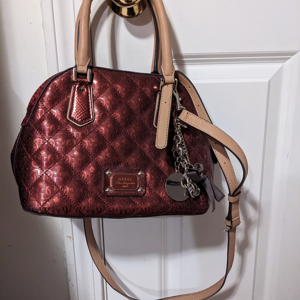 Guess red satchel - Picture 3 of 5